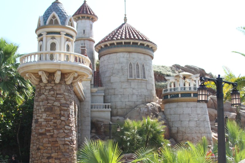 Prince Eric's castle, as part of the exterior of The Little Mermaid ride.